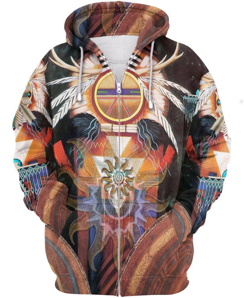 WelcomeNative Native Pattern Colorful 3D Hoodie, All Over Print Hoodie, Native American