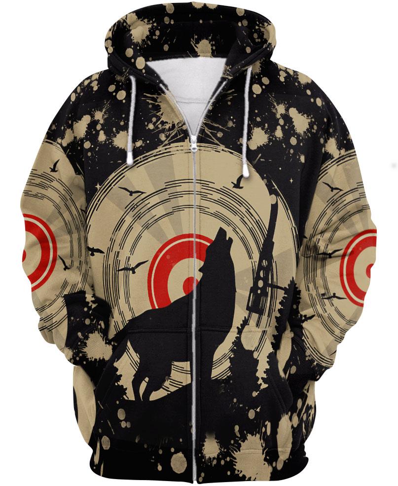 WelcomeNative Black Wolf Native 3D Hoodie, All Over Print Hoodie, Native American
