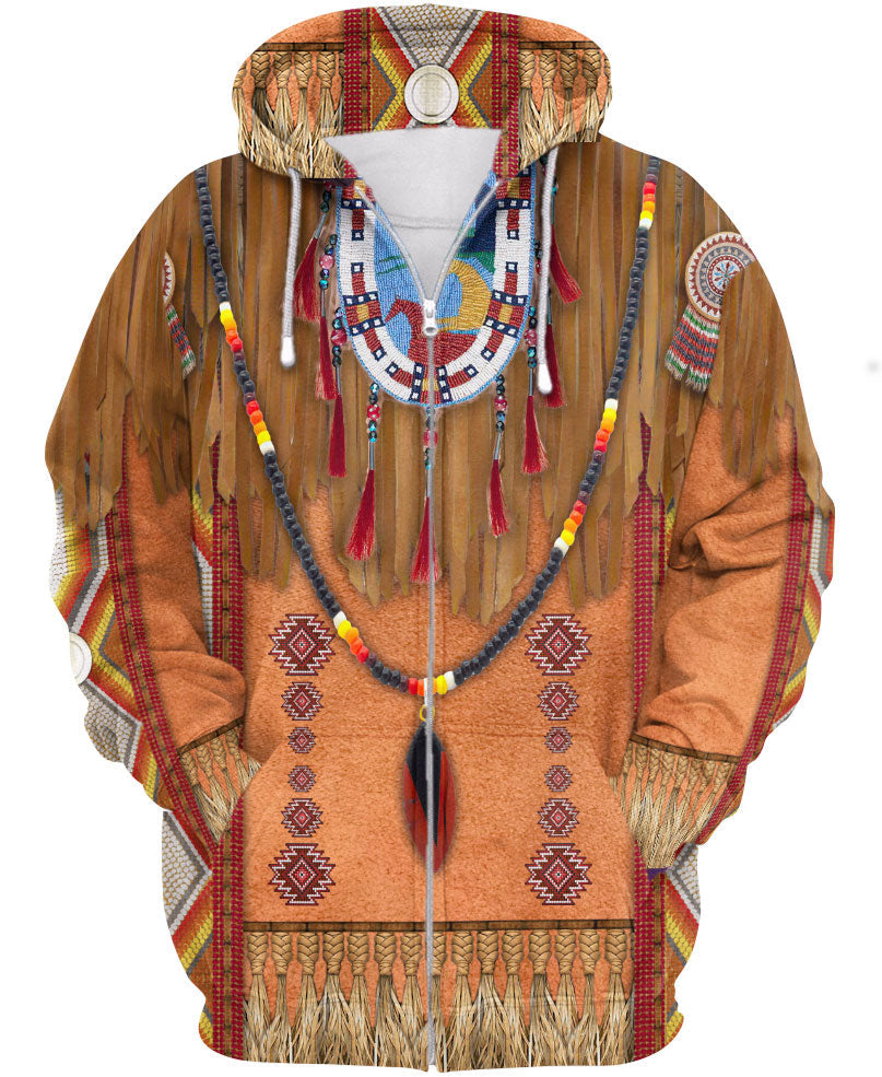 WelcomeNative Tassels Style Native American Hoodie, All Over Print Hoodie, Native American