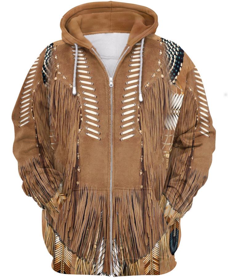 WelcomeNative Brown Native Style 3D Hoodie, All Over Print Hoodie, Native American