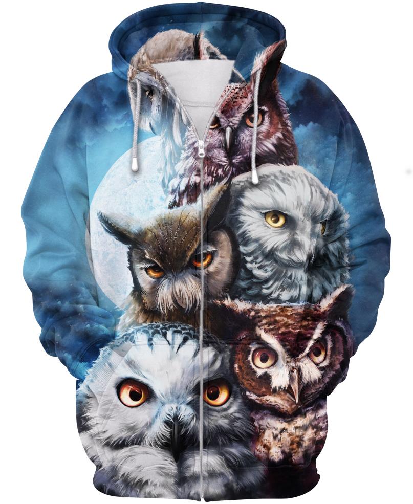 WelcomeNative Owl Impressive 3D Hoodie, All Over Print Hoodie, Native American