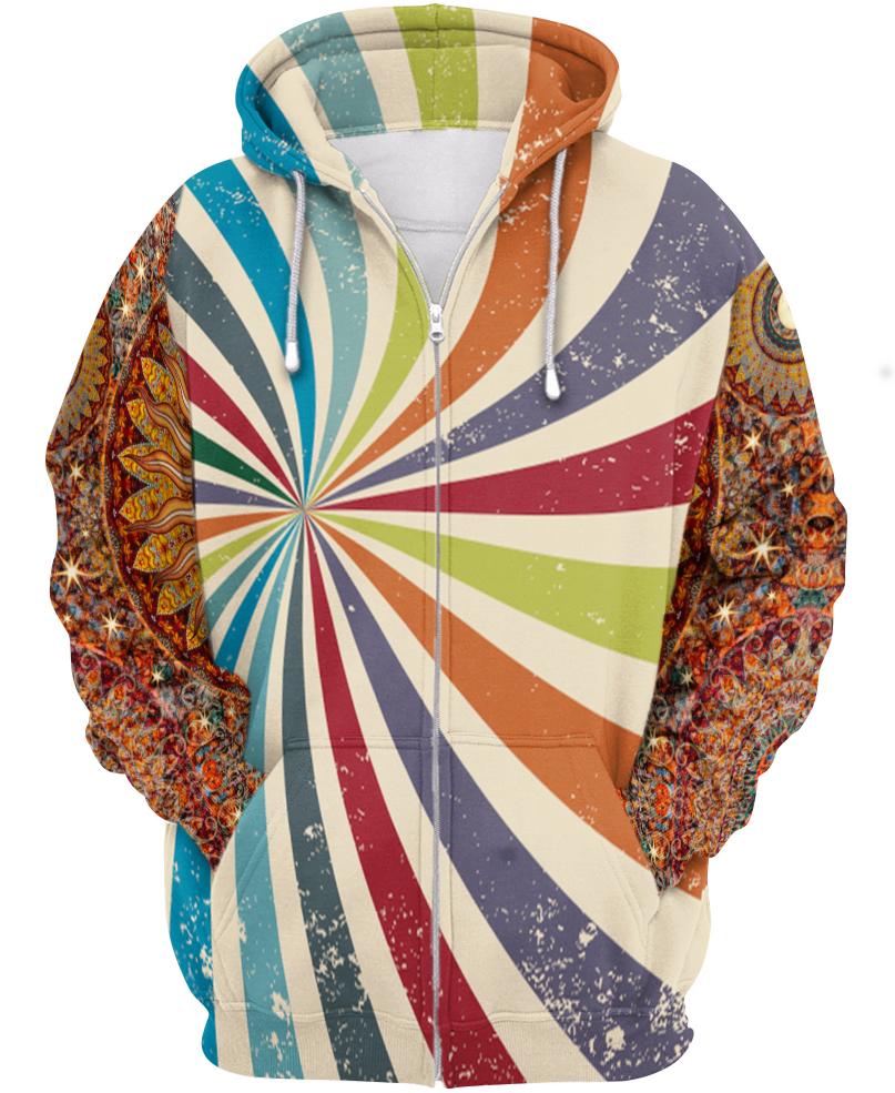 WelcomeNative Sun Hippie 3D Hoodie, All Over Print Hoodie, Native American