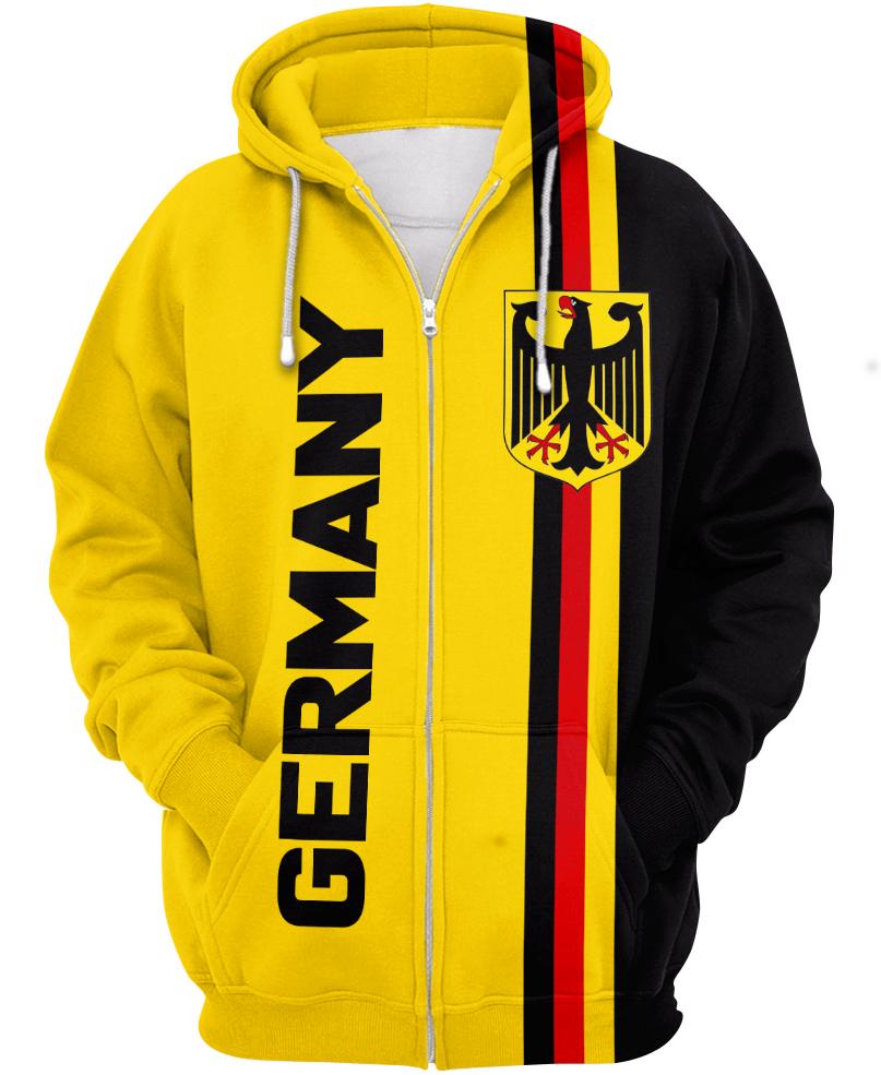 WelcomeNative Germany Yellow Black 3D Hoodie, All Over Print Hoodie, Native American