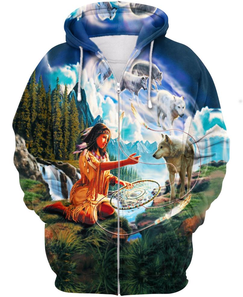 WelcomeNative Native Nature 3D Hoodie, All Over Print Hoodie, Native American