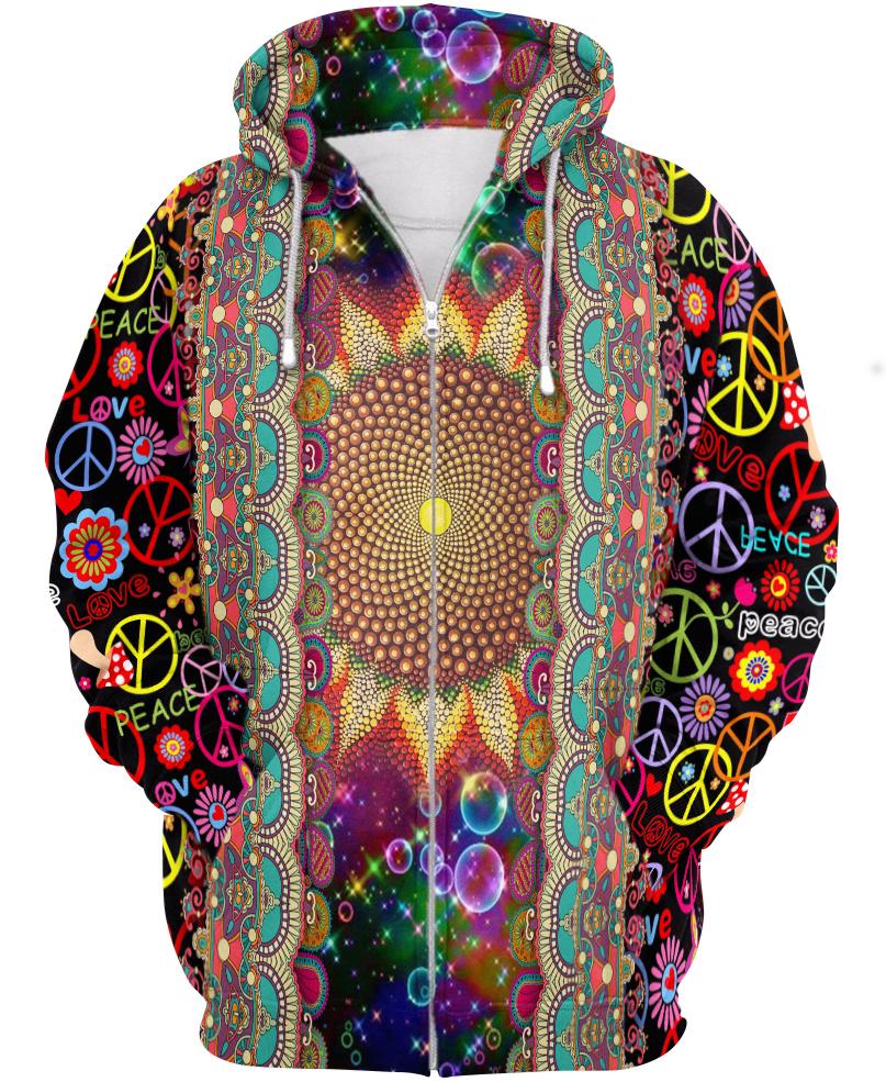 WelcomeNative Hippie Border 3D Hoodie, All Over Print Hoodie, Native American