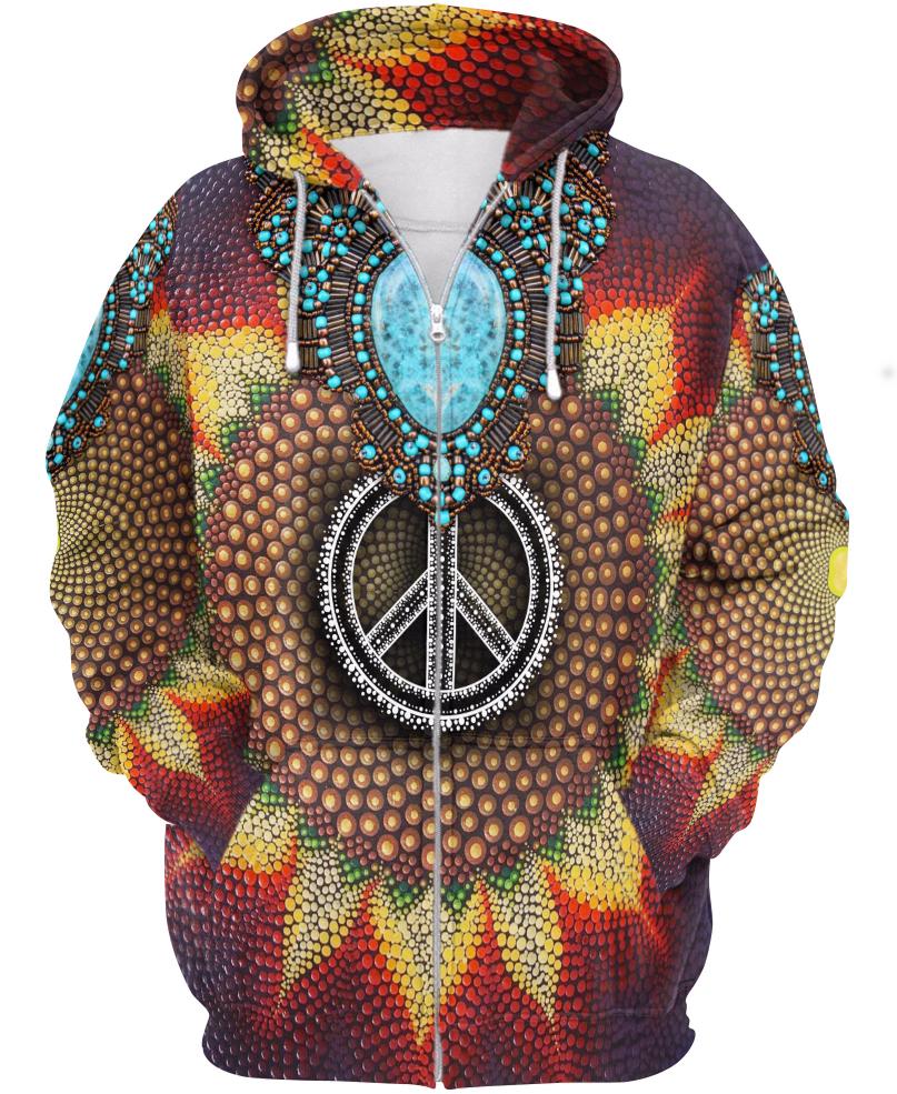 WelcomeNative Print Beads 3D Hoodie, All Over Print Hoodie, Native American