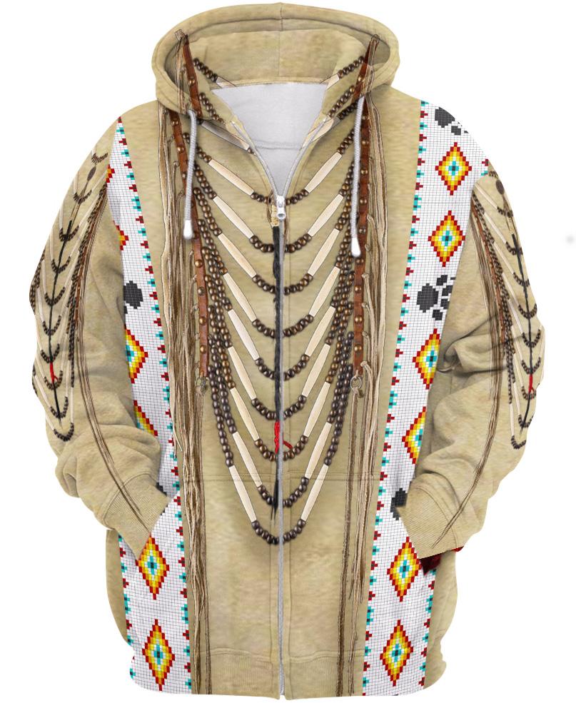 WelcomeNative Traditional Native 3D Hoodie, All Over Print Hoodie, Native American