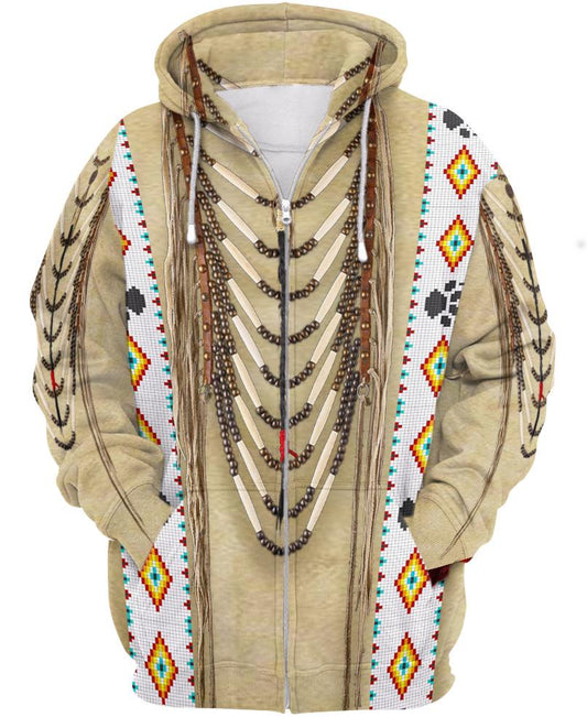 WelcomeNative Traditional Native 3D Hoodie, All Over Print Hoodie, Native American