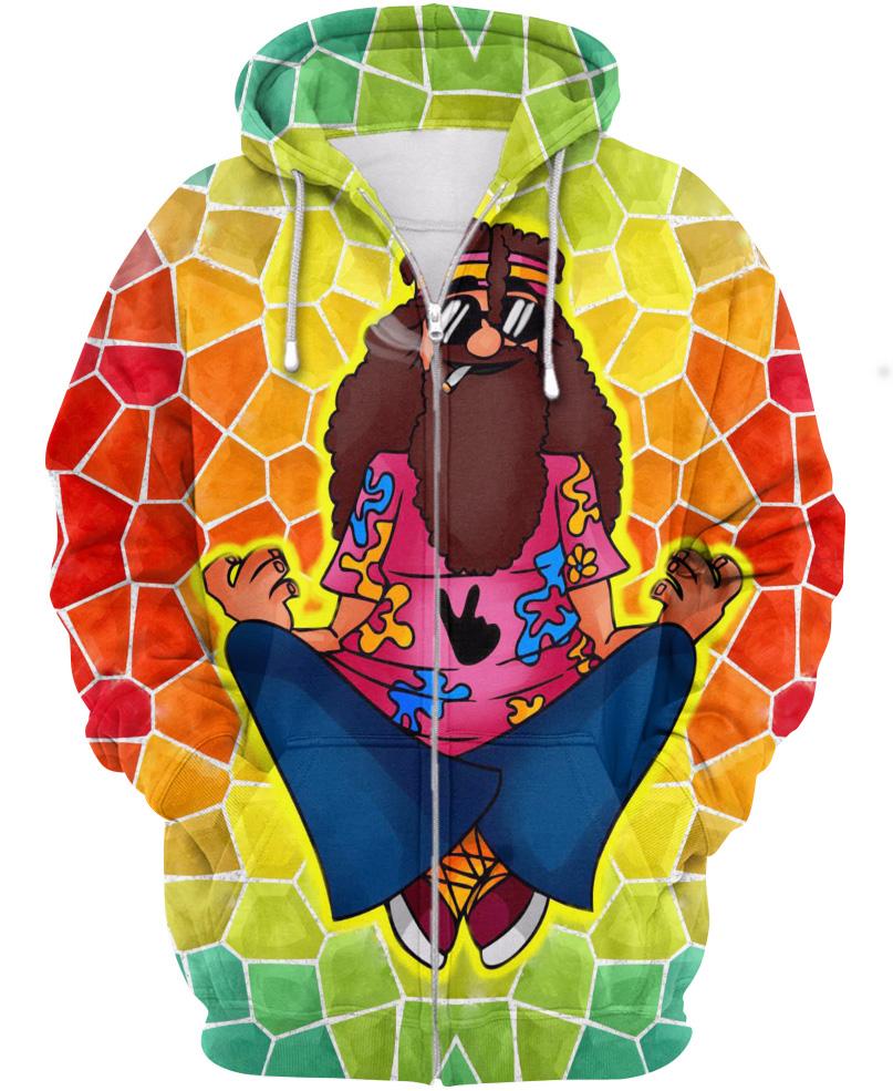 WelcomeNative Floating Color 3D Hoodie, All Over Print Hoodie, Native American