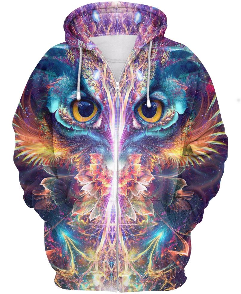 WelcomeNative Owl Mystery 3D Hoodie, All Over Print Hoodie, Native American