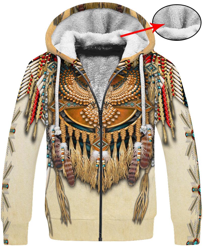 WelcomeNative Pale Owl Pattern 3D Hoodie, All Over Print Hoodie, Native American