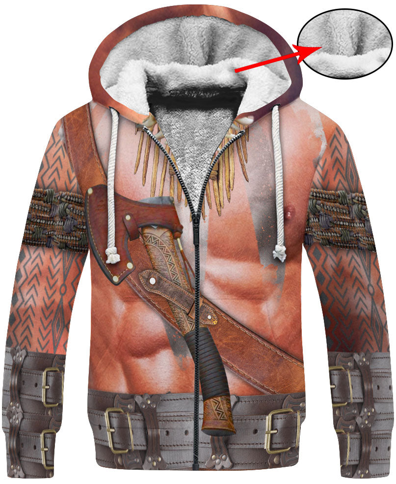 WelcomeNative Brown Choker Native American 3D Hoodie, All Over Print Hoodie