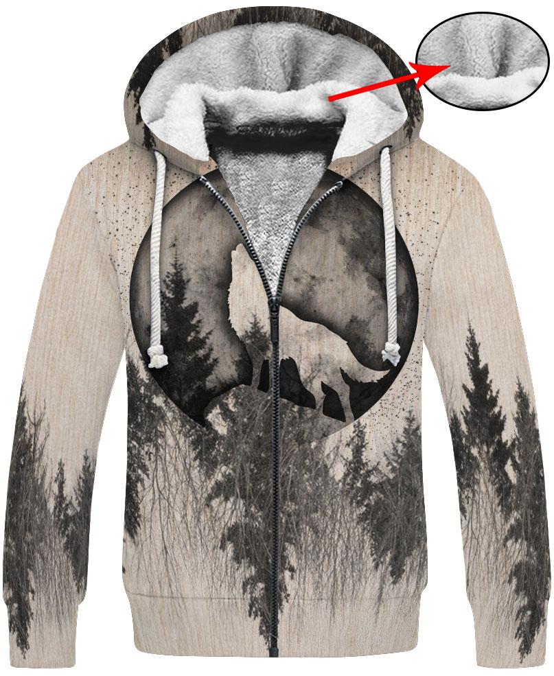 WelcomeNative Ancient Native Wolf 3D Hoodie, All Over Print Hoodie, Native American