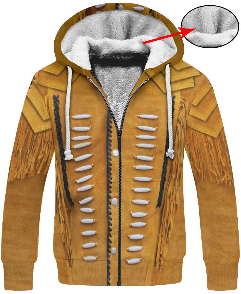 WelcomeNative Yellow Outfit Like 3D Hoodie, All Over Print Hoodie, Native American