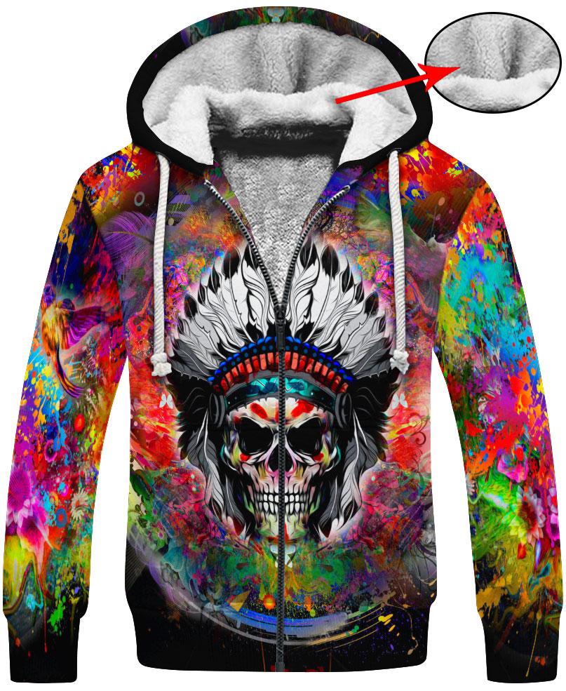 Color Native Skull - Welcome Native Spirit