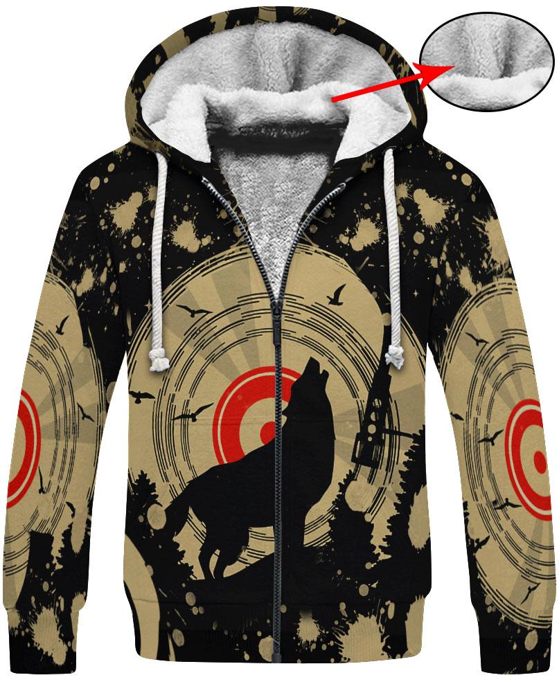WelcomeNative Black Wolf Native 3D Hoodie, All Over Print Hoodie, Native American