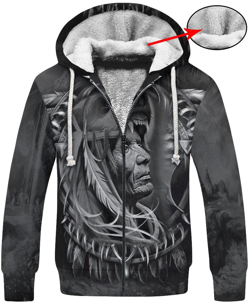 WelcomeNative Thoughtful Face 3D Hoodie, All Over Print Hoodie, Native American