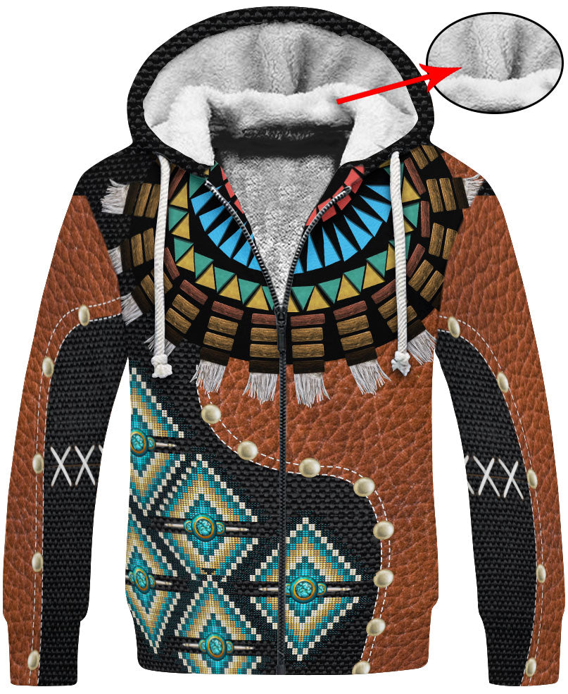 WelcomeNative Choker Skin Pattern Native American 3D Hoodie, All Over Print Hoodie