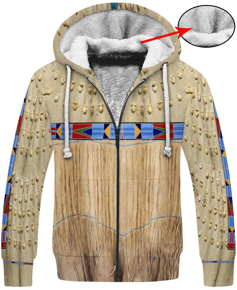 WelcomeNative Tassels Brown 3D Hoodie, All Over Print Hoodie, Native American