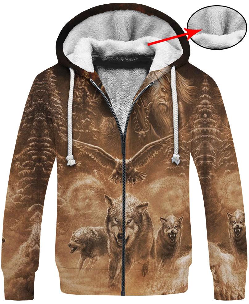 WelcomeNative Brown Animal Spirit 3D Hoodie, All Over Print Hoodie, Native American