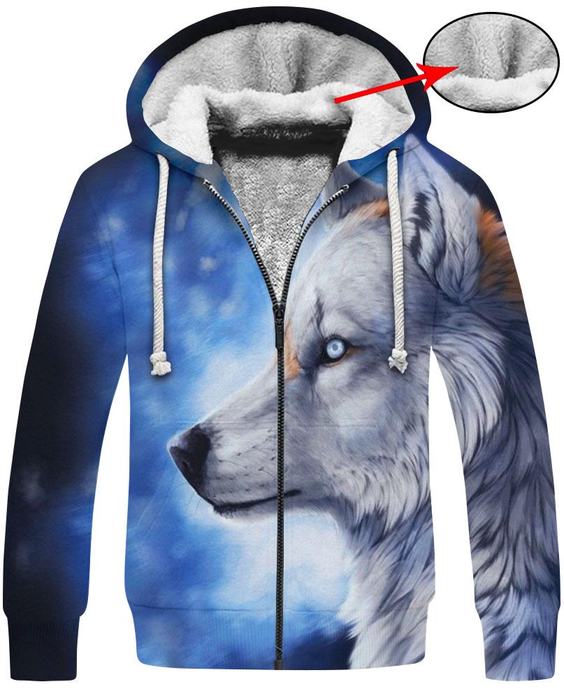 WelcomeNative White Wolf 3D Hoodie, All Over Print Hoodie, Native American