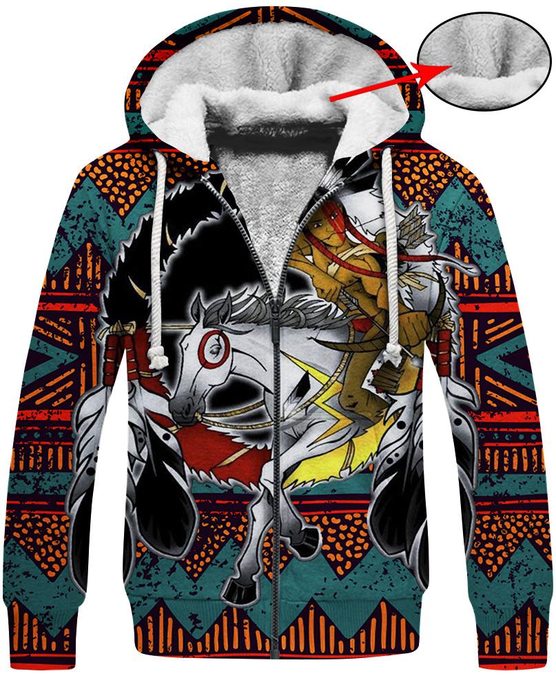WelcomeNative Native Horse Hoodie, All Over Print Hoodie, Native American