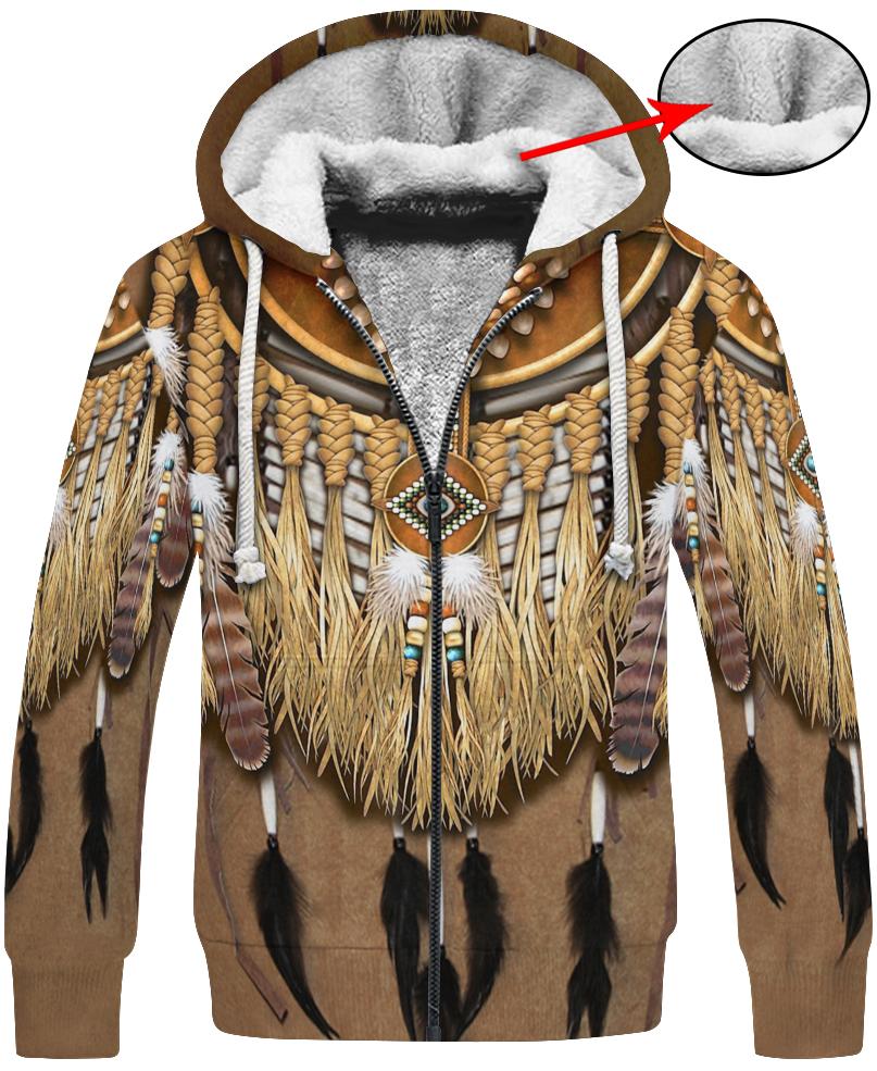 WelcomeNative Native Patterns Feathers 3D Hoodie, All Over Print Hoodie, Native American