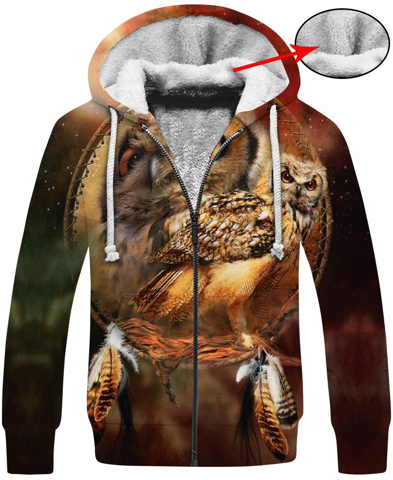 WelcomeNative Owl Eyes 3D Hoodie, All Over Print Hoodie, Native American
