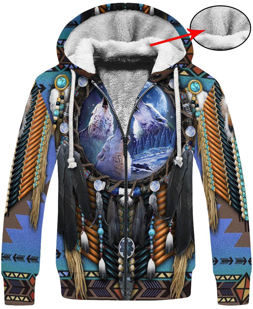 Blue Wolf Dreamcatcher - Welcome Native Spirit