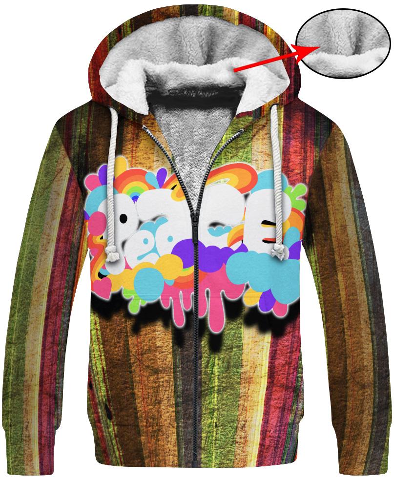 WelcomeNative Multicolor Peace 3D Hoodie, All Over Print Hoodie, Native American