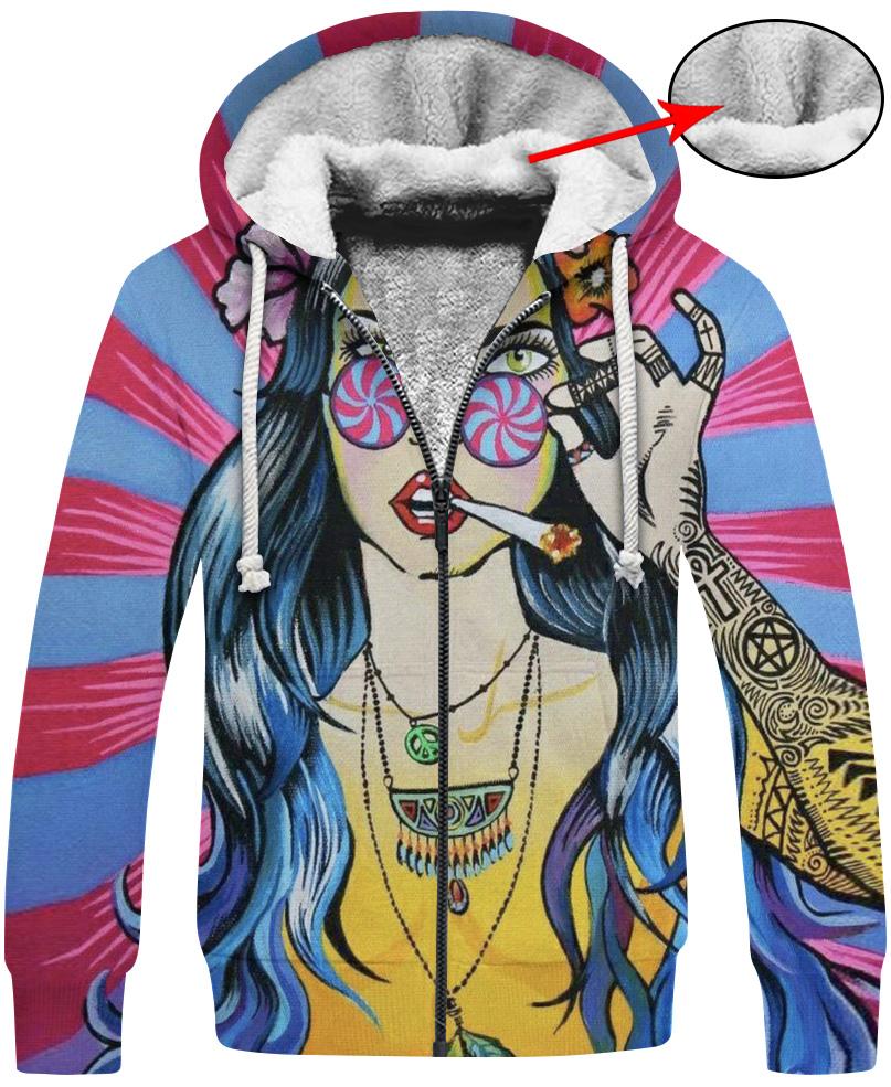 WelcomeNative Long Haired Girl 3D Hoodie, All Over Print Hoodie, Native American