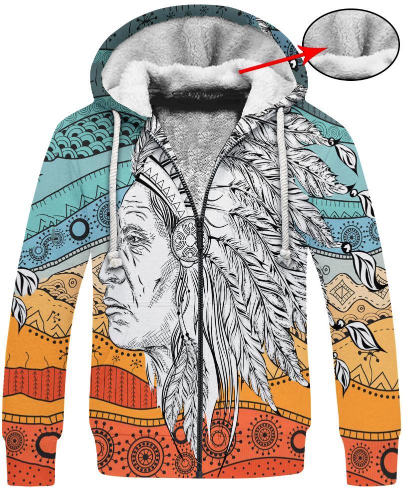WelcomeNative Native White Chief 3D Hoodie, All Over Print Hoodie, Native American