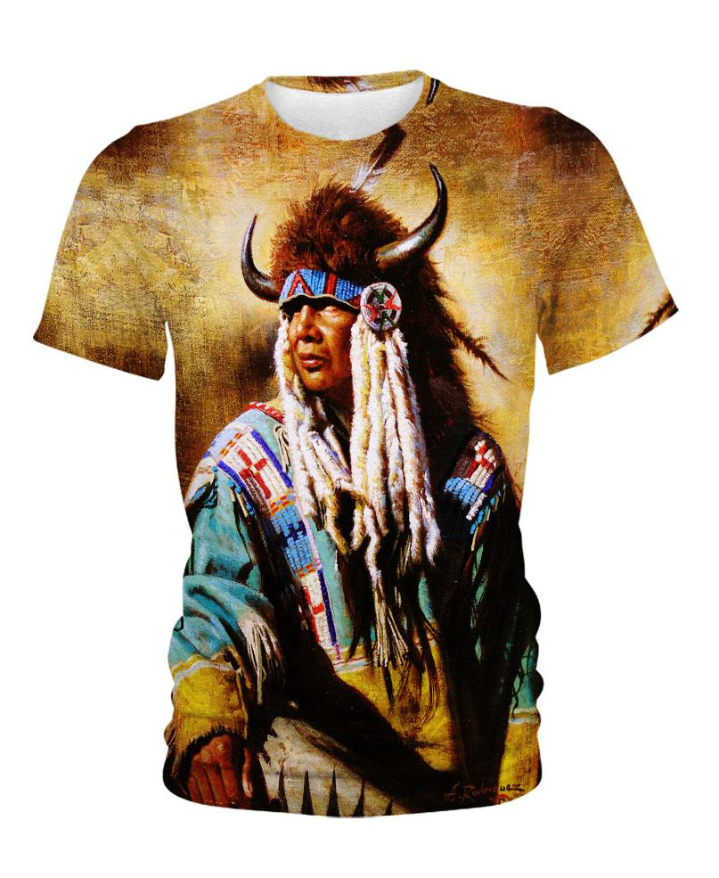 WelcomeNative Buffalo Horn Hat 3D Hoodie, All Over Print Hoodie, Native American