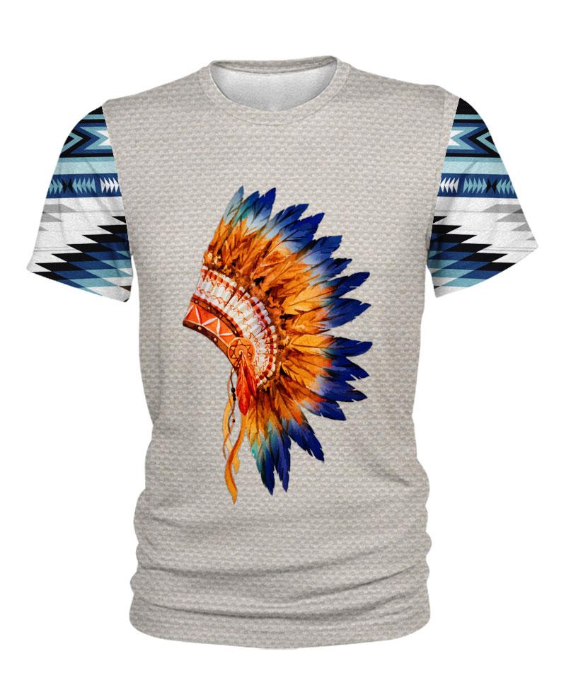 WelcomeNative Native Headdress, 3D T Shirt, All Over Print T Shirt, Native American