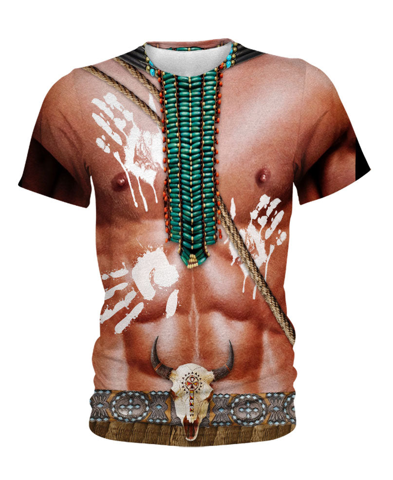 WelcomeNative Brown Skin Pattern Native American 3D Hoodie, All Over Print Hoodie