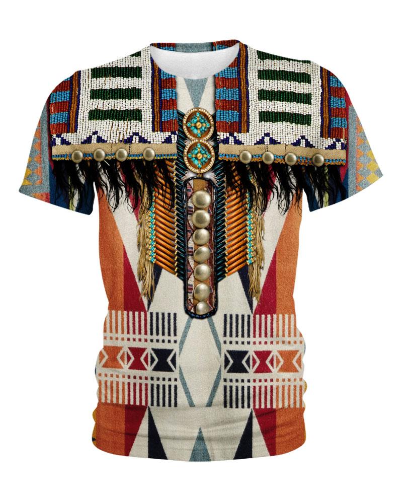 WelcomeNative Brown Multi Pattern 3D Hoodie, All Over Print Hoodie, Native American