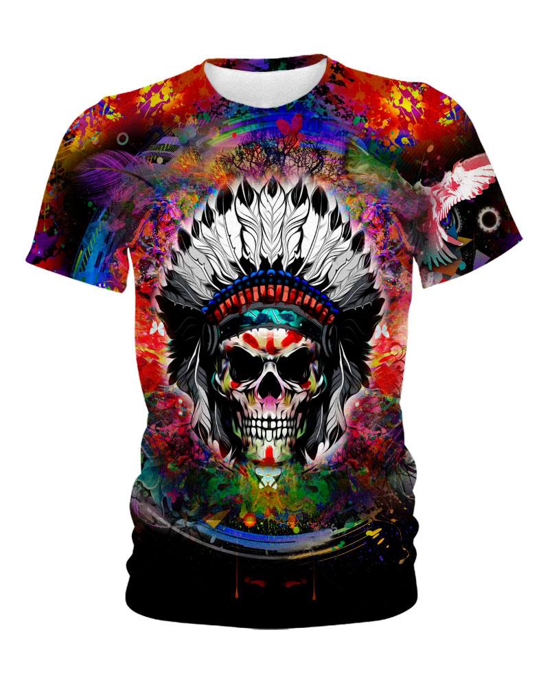 Color Native Skull - Welcome Native Spirit
