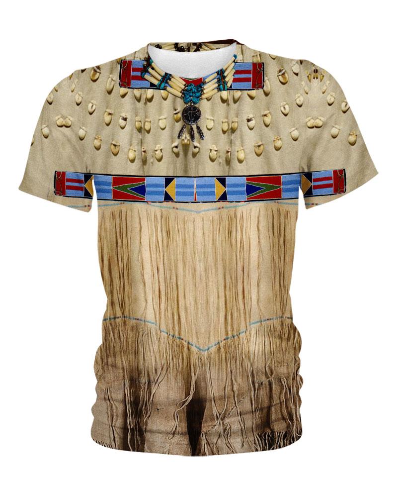 WelcomeNative Tassels Brown 3D Hoodie, All Over Print Hoodie, Native American