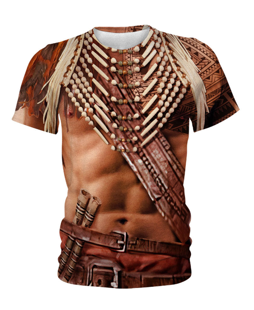 WelcomeNative Brown Motif Native American 3D Hoodie, All Over Print Hoodie
