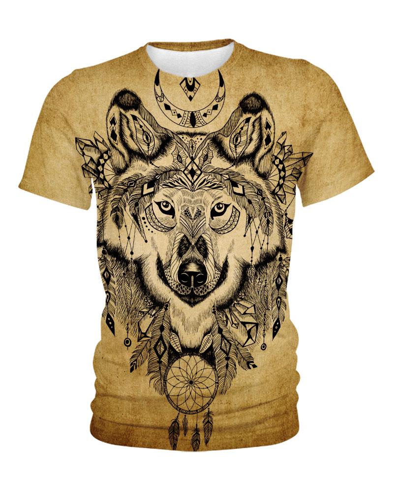 WelcomeNative Ancient Wolf 3D Hoodie, All Over Print Hoodie, Native American