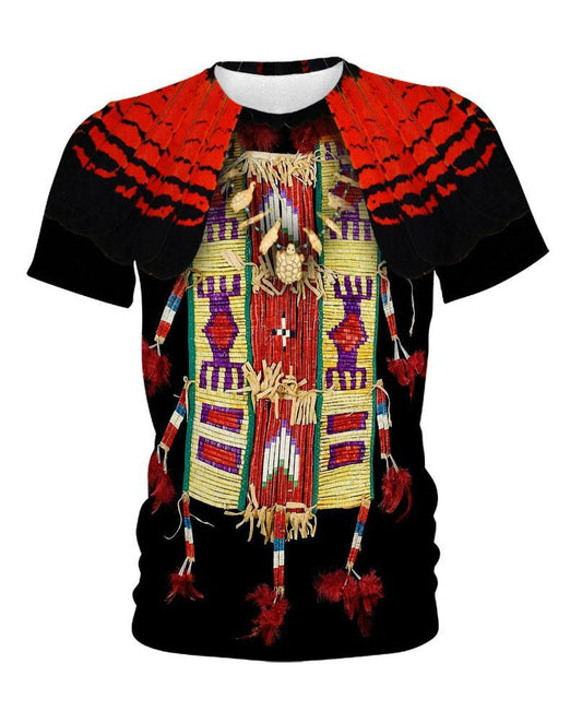 WelcomeNative Black Red Native Style, 3D T Shirt, All Over Print T Shirt, Native American