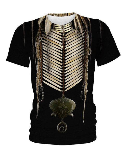 WelcomeNative Black Bead Pattern, 3D T Shirt, All Over Print T Shirt, Native American