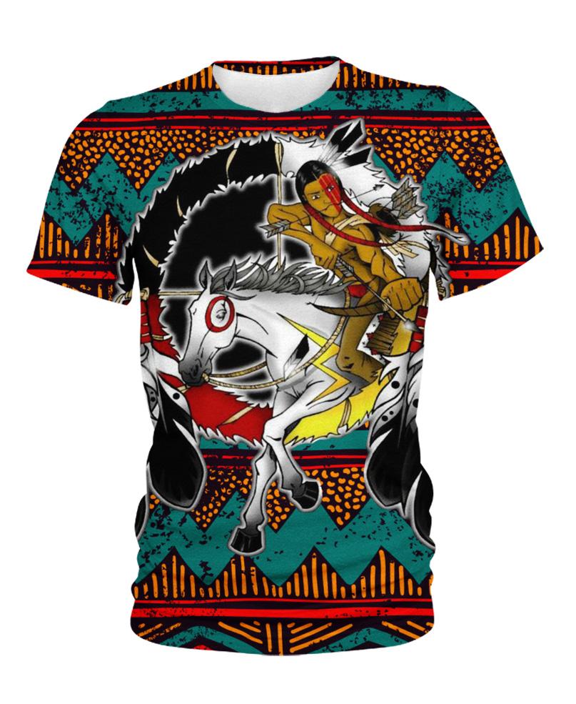 WelcomeNative Native Horse Hoodie, All Over Print Hoodie, Native American