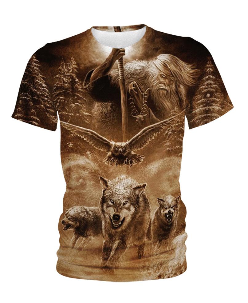 WelcomeNative Brown Animal Spirit 3D Hoodie, All Over Print Hoodie, Native American