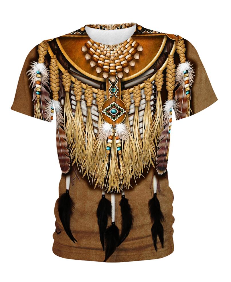 WelcomeNative Native Patterns Feathers 3D Hoodie, All Over Print Hoodie, Native American