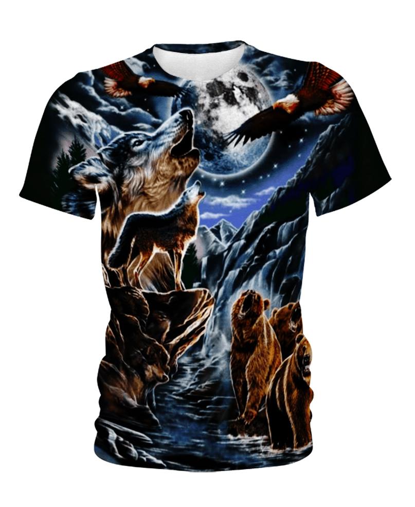 WelcomeNative Native Animal 3D Hoodie, All Over Print Hoodie, Native American