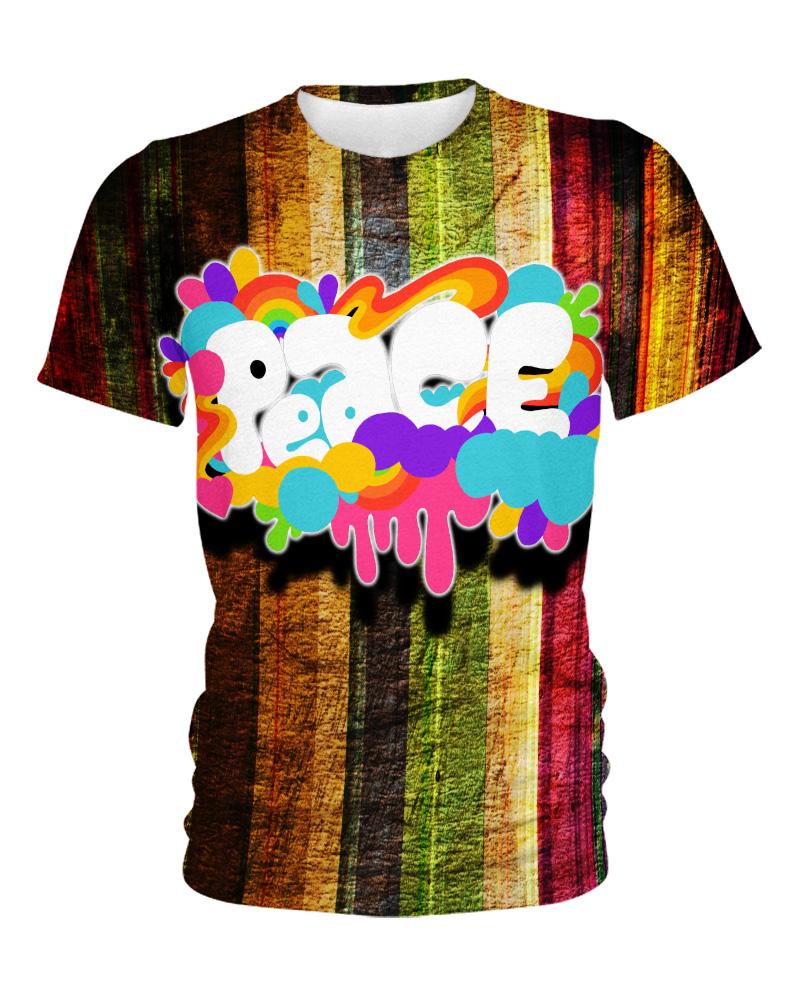 WelcomeNative Multicolor Peace 3D Hoodie, All Over Print Hoodie, Native American