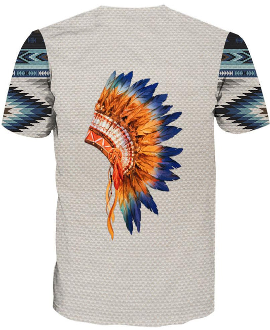 WelcomeNative Native Headdress, 3D T Shirt, All Over Print T Shirt, Native American