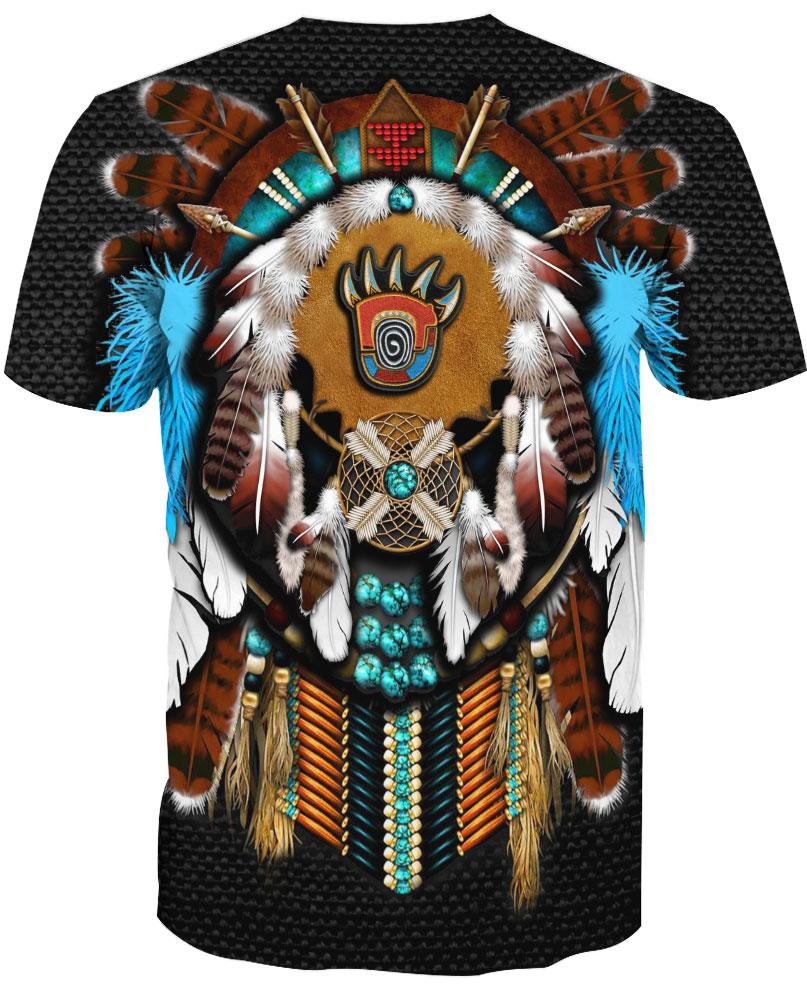 WelcomeNative Native Bear Motifs Hoodie, All Over Print Hoodie, Native American