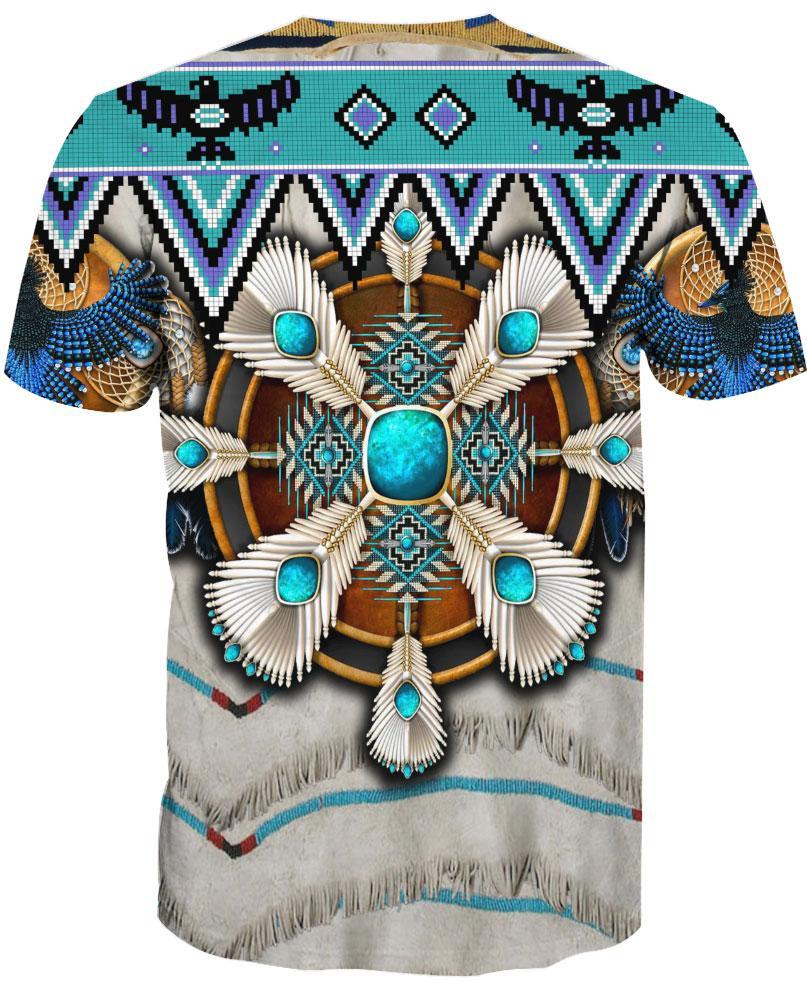 WelcomeNative Butterfly & Buffalo Skull, 3D T Shirt, All Over Print T Shirt, Native American